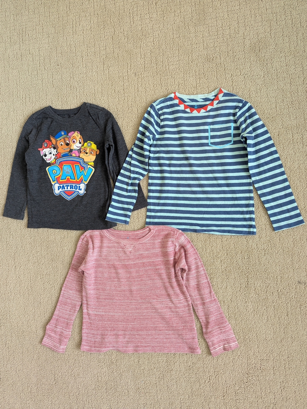 Crewcuts Old Navy 3 Long Sleeve Tee Bundle Kids 4-5y Paw Patrol Thermal Comfy